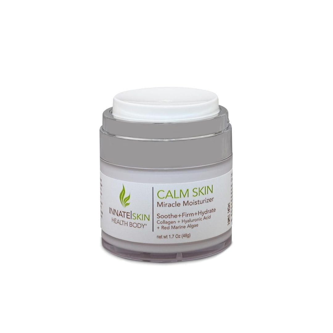 Calm Skin Miracle Moisturizer with Collagen, Hyaluronic Acid and Marine Algae by Innate Skin 2oz face moisturizer lotion