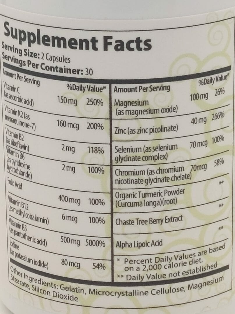 Clear Skin Acne Vitamin Capsules with Pantothenic Acid B5, Zinc