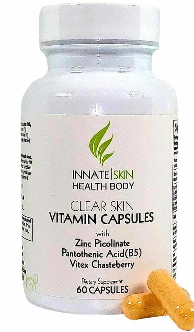 Clear Skin Acne Vitamins with Pantothenic Acid B5, Zinc Picolinate